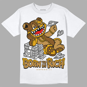 Jordan 13 Wheat 2023 DopeSkill T-Shirt Born To Be Rich Graphic Streetwear - White 