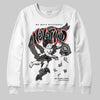 Jordan 4 Retro Cave Stone DopeSkill Sweatshirt Nevermind Graphic Streetwear - White 