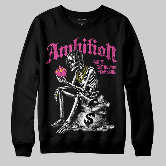 Pink Sneakers DopeSkill Sweatshirt Ambition Graphic Streetwear - black