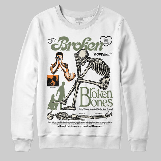 Jordan 4 Retro OG SP Undefeated (2025) DopeSkill Sweatshirt Broken Bones Graphic Streetwear - White 