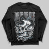Jordan 5 Retro Wolf Grey (2026) DopeSkill Long Sleeve T-Shirt Drip or Die Graphic Streetwear - Black