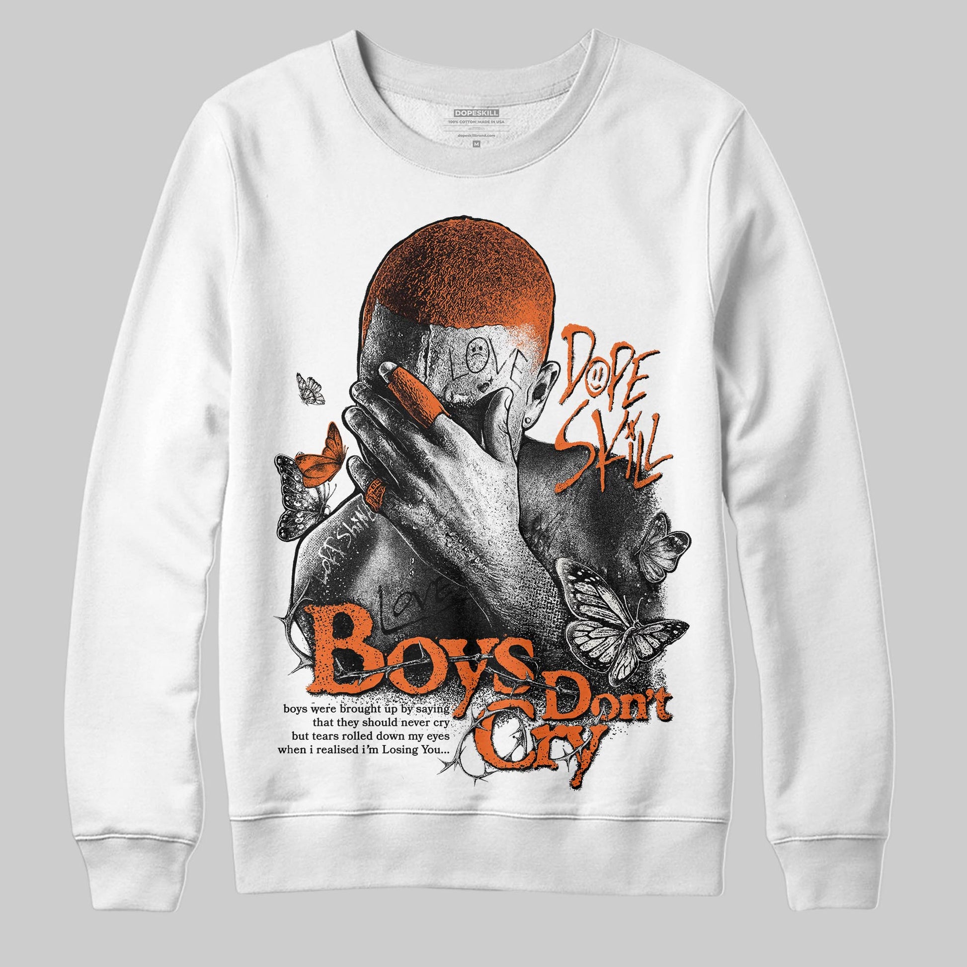Jordan 1 Retro High OG Shattered Backboard (2025) DopeSkill Sweatshirt Boys Don't Cry Graphic Streetwear - White