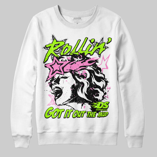 Neon Green Sneakers DopeSkill Sweatshirt Got It Out The Mud Graphic Streetwear - White