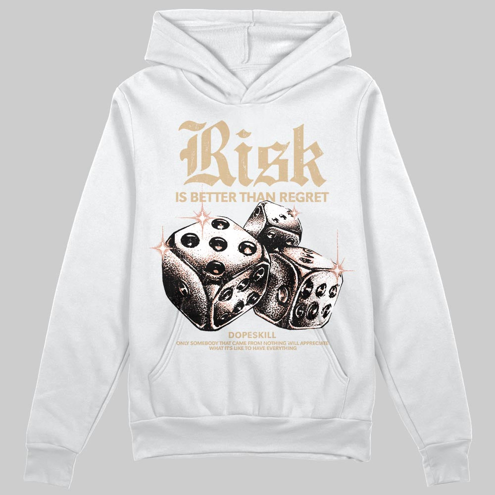 TAN Sneakers DopeSkill Hoodie Risk Is Better Than Regret Graphic Streetwear - White 
