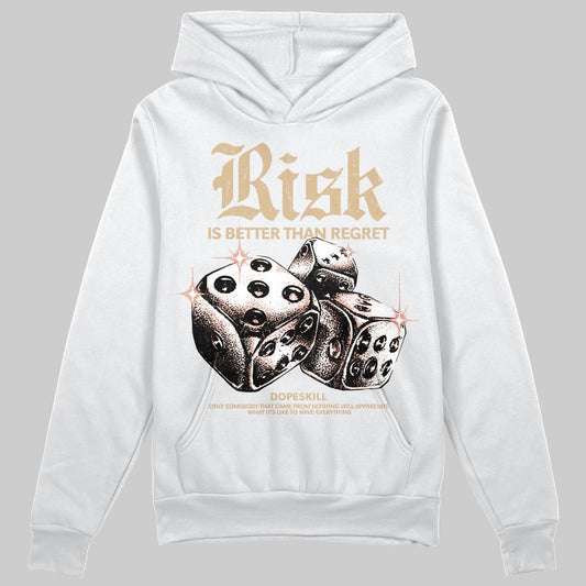 TAN Sneakers DopeSkill Hoodie Risk Is Better Than Regret Graphic Streetwear - White 