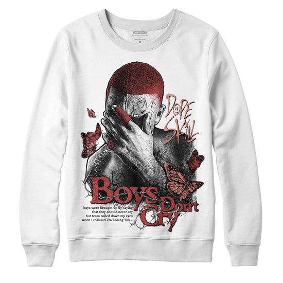 Jordan 13 “Dune Red” DopeSkill Sweatshirt Boys Don't Cry Graphic Streetwear - White