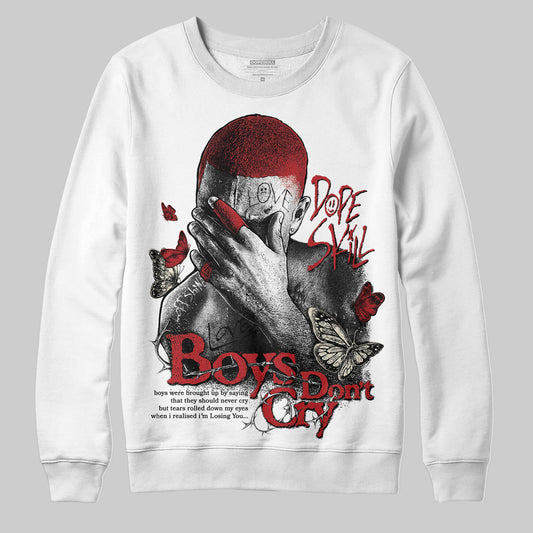 Jordan 1 Retro High OG Black Toe Reimagined DopeSkill Sweatshirt Boys Don't Cry Graphic Streetwear - White