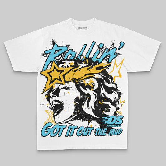 Jordan 11 Retro Gamma Blue (2025) DopeSkill Premium T-Shirt Got It Out The Mud Graphic Streetwear - White