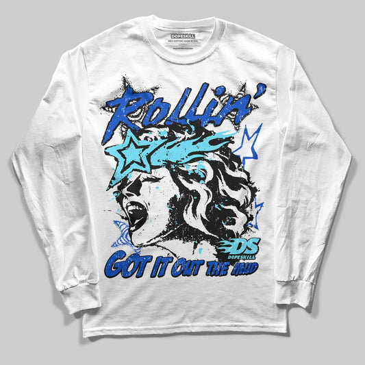 Royal Blue Sneakers DopeSkill Long Sleeve T-Shirt Got It Out The Mud Graphic Streetwear - White