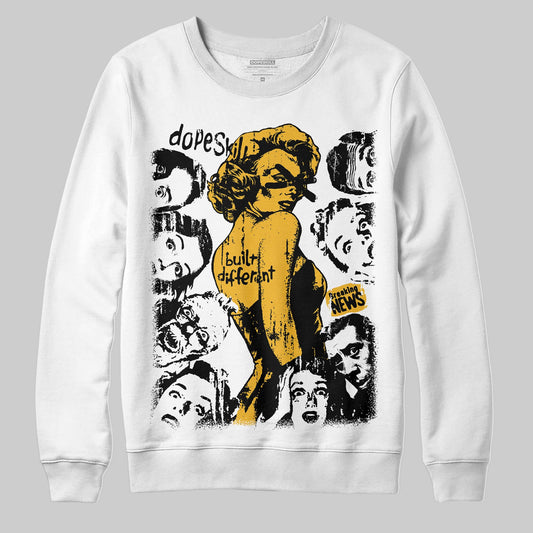 Jordan 5 'Tokyo' DopeSkill Sweatshirt Built Different Graphic Streetwear - White 