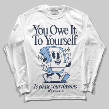 Asics Gel-Cumulus 16 Wash/Independence Blue DopeSkill Long Sleeve T-Shirt Owe It To Yourself Graphic Streetwear - White