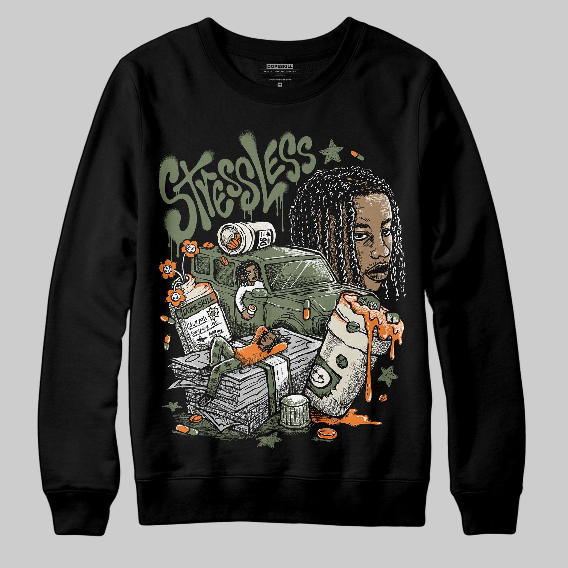Jordan 4 Retro OG SP Undefeated (2025) DopeSkill Sweatshirt Stressless Graphic Streetwear - Black