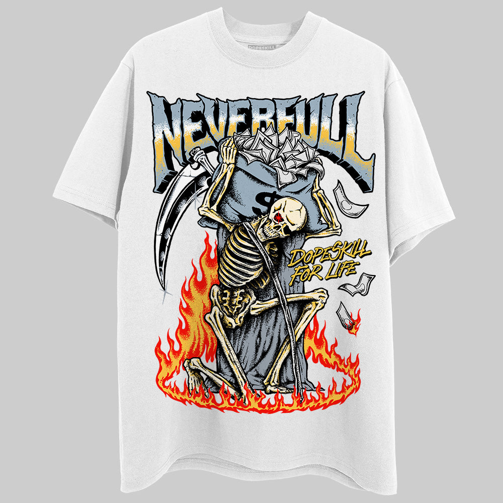 Jordan 13 “Blue Grey” DopeSkill T-Shirt NeverFull Graphic Streetwear - White