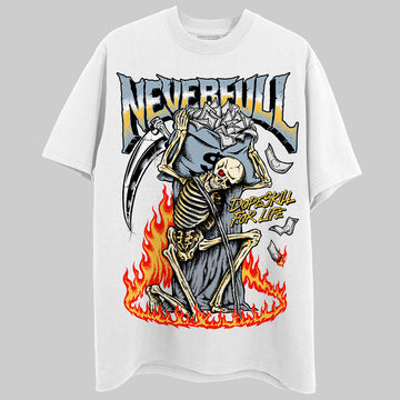 Jordan 13 “Blue Grey” DopeSkill T-Shirt NeverFull Graphic Streetwear - White