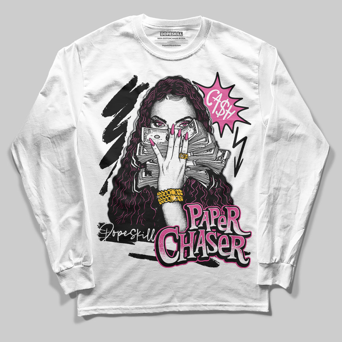Asics Gel-Kayano 14 ‘Cream Sweet Pink’ DopeSkill Long Sleeve T-Shirt NPC Graphic Streetwear - White