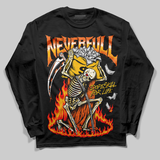 Orange, Black & White Sneakers DopeSkill Long Sleeve T-Shirt NeverFull Graphic Streetwear - Black