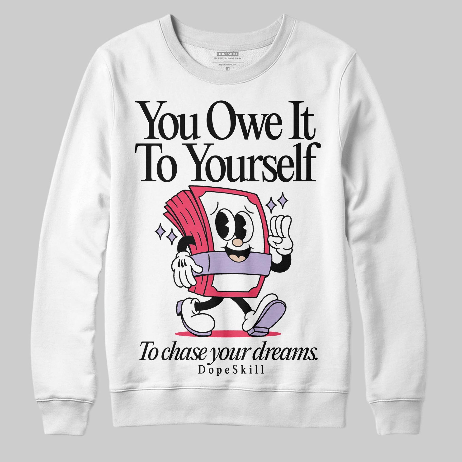 Jordan 5 Low “Peanut Butter Jelly” DopeSkill Sweatshirt Owe It To Yourself Graphic Streetwear - White