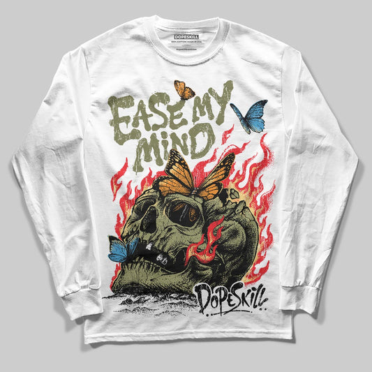 Olive Sneakers DopeSkill Long Sleeve T-Shirt Ease My Mind Graphic Streetwear - White