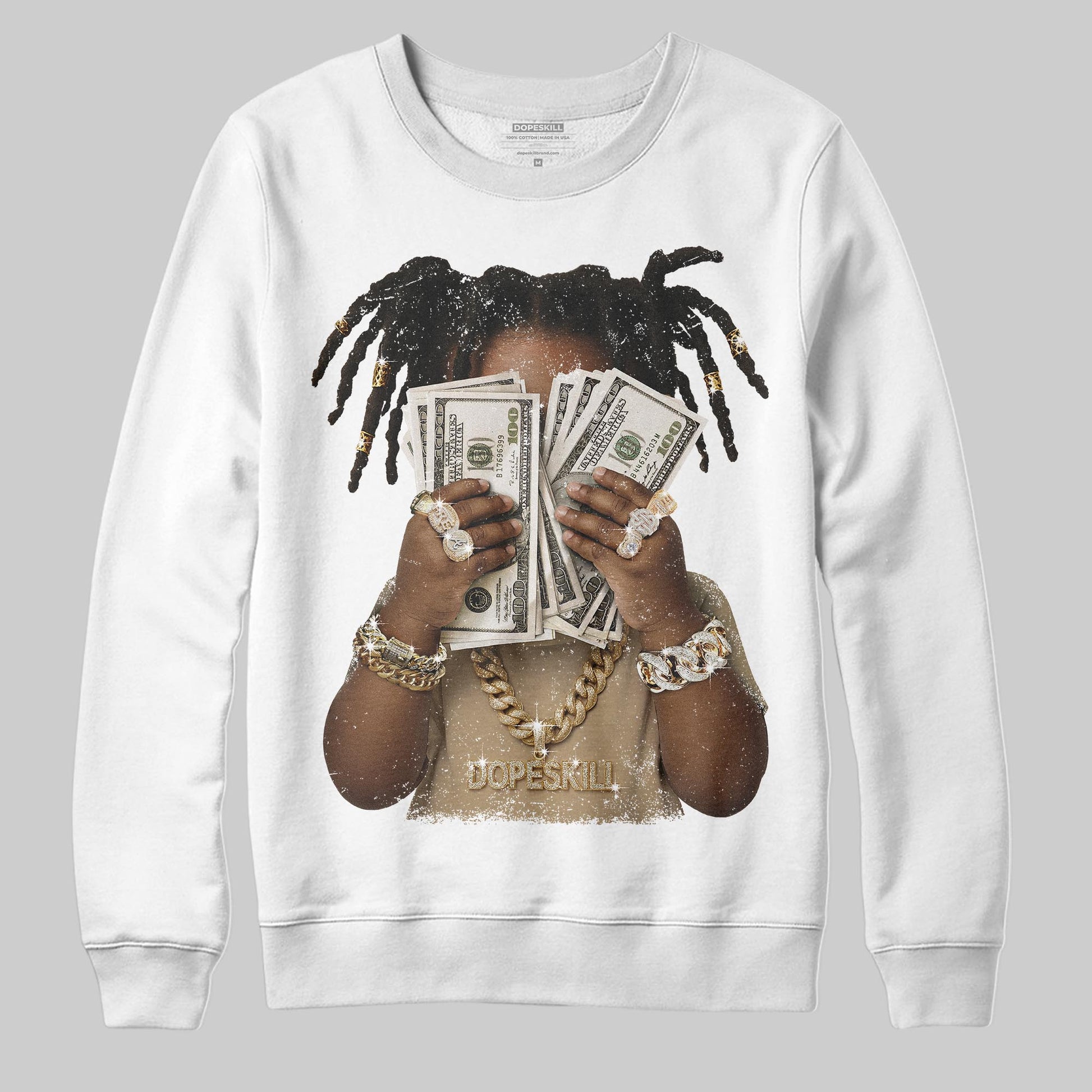 Jordan 11 City Pack “H-Town” DopeSkill Sweatshirt Rich Youth Graphic Streetwear - White