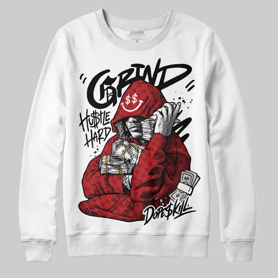 Black and White Sneakers DopeSkill Sweatshirt Grind Pray Graphic Streetwear - White 