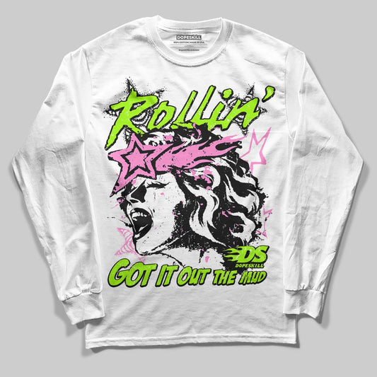 Neon Green Sneakers DopeSkill Long Sleeve T-Shirt Got It Out The Mud Graphic Streetwear - White