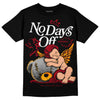 Jordan 7 Retro Cardinal DopeSkill T-Shirt New No Days Off Graphic Streetwear - Black