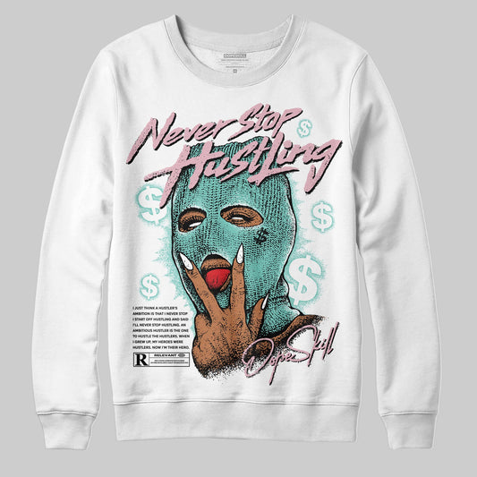 Jordan 11 Low "Igloo" DopeSkill Sweatshirt Never Stop Hustling Graphic Streetwear - White
