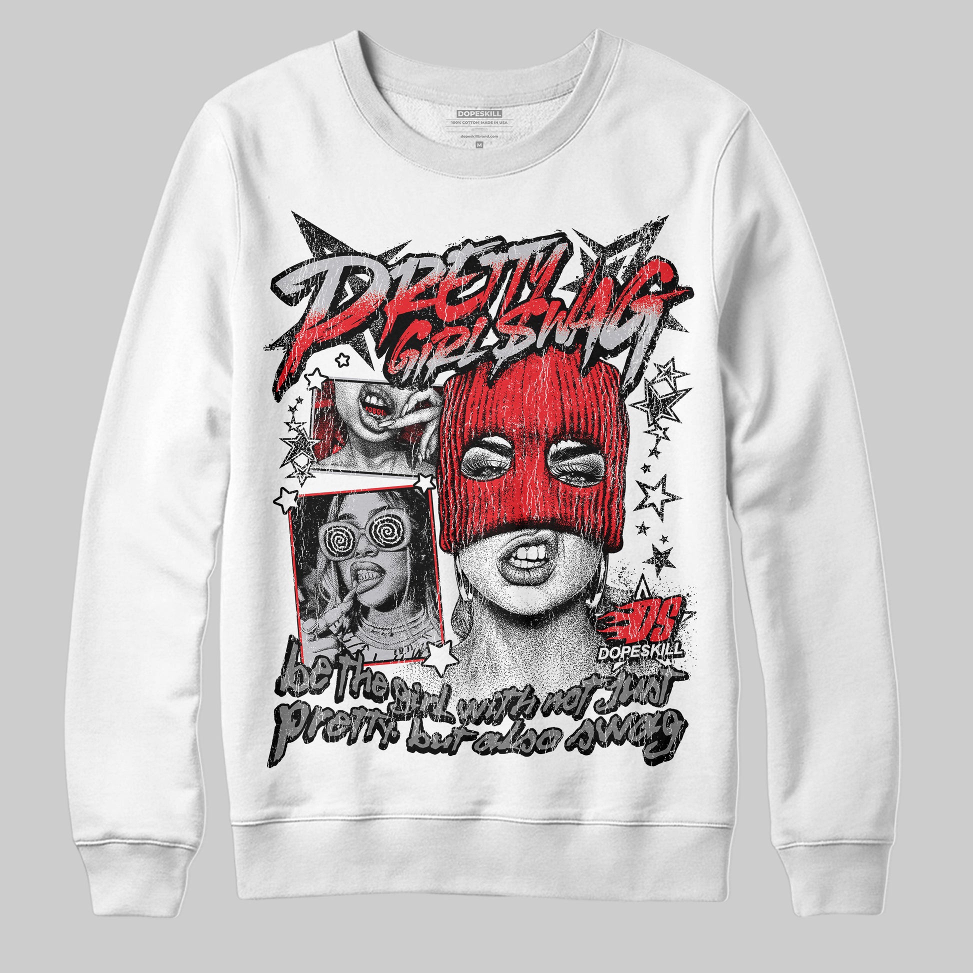 Grey Sneakers DopeSkill Sweatshirt Pretty Girl Swag Graphic Streetwear - White