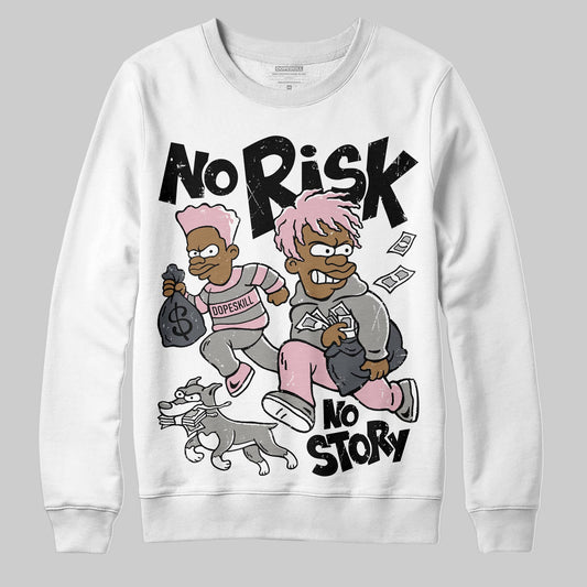 Air Max 95 OG “Pink Foam” DopeSkill Sweatshirt No Risk No Story Graphic Streetwear - White 