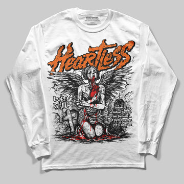 Orange, Black & White Sneakers DopeSkill Long Sleeve T-Shirt Heartless Graphic Streetwear - White