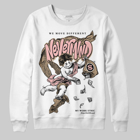 Nike Air Force 1 Low Canvas “Linen” DopeSkill Sweatshirt Nevermind Graphic Streetwear - White