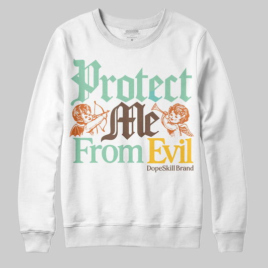 SB Dunk Low Rodeo Tourmaline DopeSkill Sweatshirt Protect Me From Evil Graphic Streetwear - White