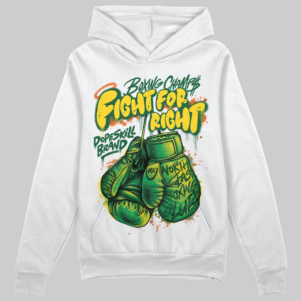 Green Sneakers DopeSkill Hoodie Sweatshirt Fight For Right Graphic Streetwear - White