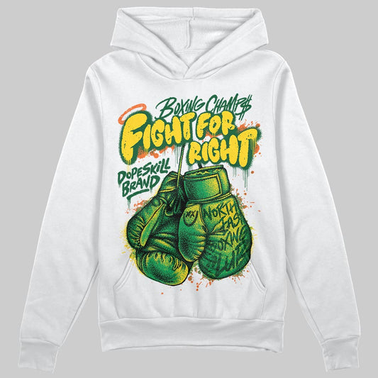 Green Sneakers DopeSkill Hoodie Sweatshirt Fight For Right Graphic Streetwear - White