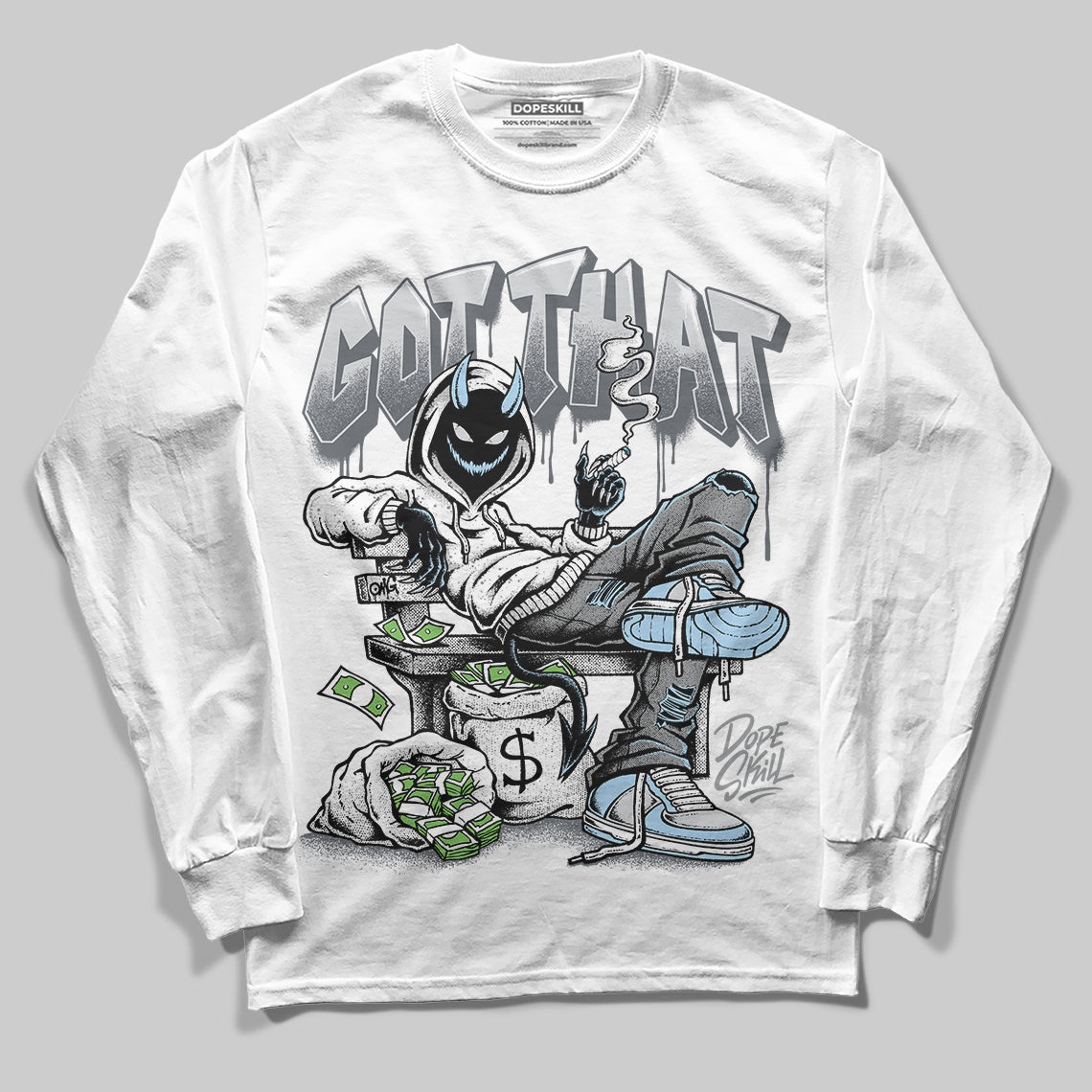 Jordan 5 Retro Wolf Grey (2026) DopeSkill Long Sleeve T-Shirt Got That Graphic Streetwear - White