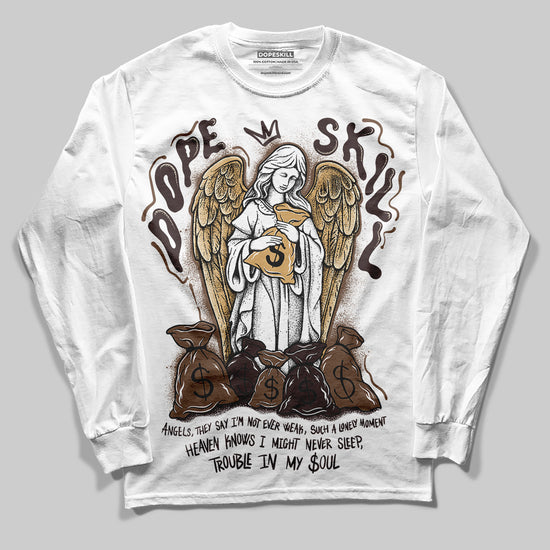 Jordan 5 “Earth/Metallic Gold” DopeSkill Long Sleeve T-Shirt Angels  Garaphic Streetwear - White 