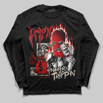 Adidas Samba OG ‘Talchum Pack ‑ Scarlet’ DopeSkill Long Sleeve T-Shirt Drip'n Never Tripp'n Graphic Streetwear - Black