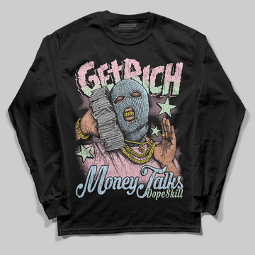 Jordan 4 Retro Valentine's Day (2026) (GS) DopeSkill Long Sleeve T-Shirt Get Rich Graphic Streetwear - Black