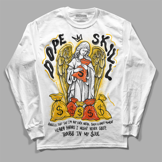 Yellow Sneakers DopeSkill Long Sleeve T-Shirt Angels Graphic Streetwear - White