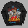 Red Sneakers DopeSkill Long Sleeve T-Shirt All Hustle No Luck Graphic Streetwear - black