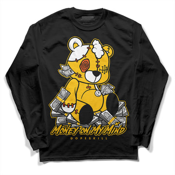 Yellow Sneakers DopeSkill Long Sleeve T-Shirt MOMM Bear Graphic Streetwear - Black