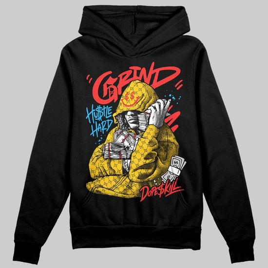Yellow Sneakers DopeSkill Hoodie Grind Pray Graphic Streetwear - Black