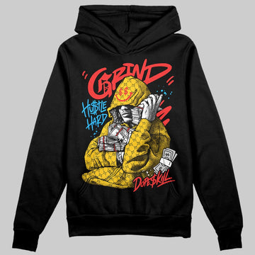 Yellow Sneakers DopeSkill Hoodie Grind Pray Graphic Streetwear - Black