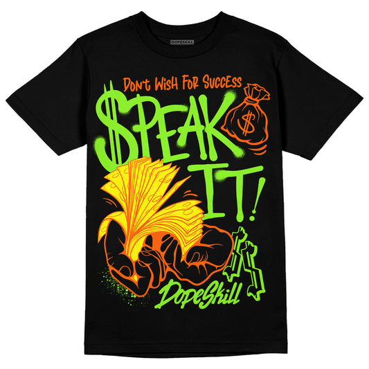 Neon Green Sneakers DopeSkill T-Shirt Speak It Graphic Streetwear - Black