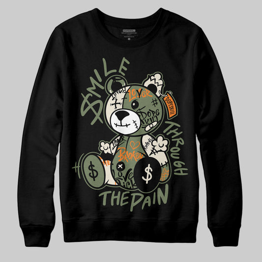 Jordan 4 Retro OG SP Undefeated (2025) DopeSkill Sweatshirt Smile Through The Pain Graphic Streetwear - Black