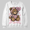 AMIRI White & Pink Stars Court Sneakers DopeSkill Sweatshirt Broken Bear Graphic Streetwear - White