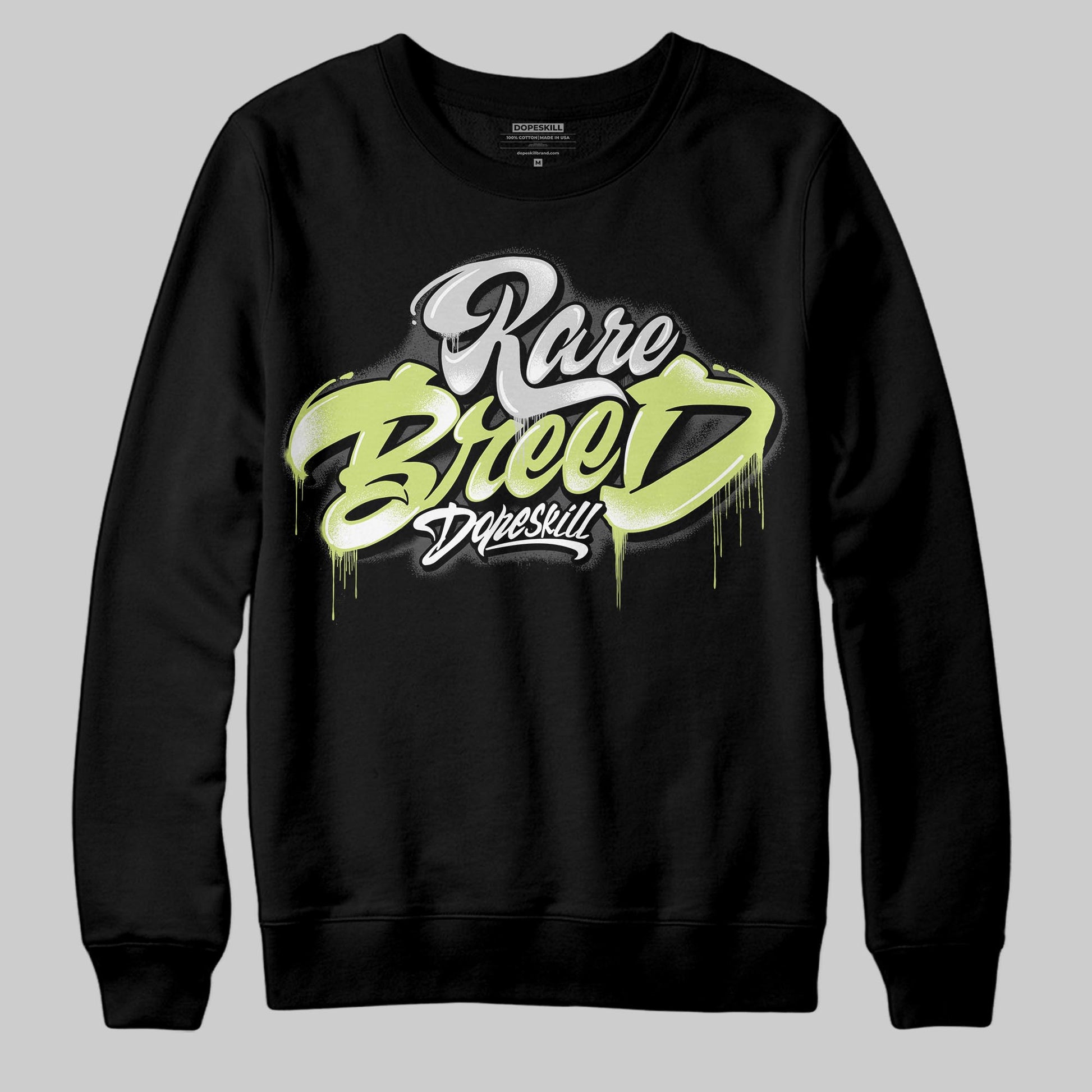 Jordan 4 GS “Light Lemon Twist” DopeSkill Sweatshirt Rare Breed Type Graphic Streetwear - Black