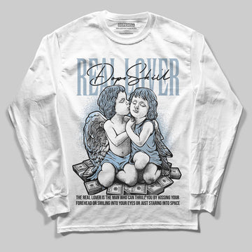 Jordan 40 “Blue Suede” DopeSkill Long Sleeve T-Shirt Real Lover Graphic Streetwear - White