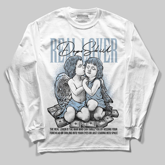 Jordan 40 “Blue Suede” DopeSkill Long Sleeve T-Shirt Real Lover Graphic Streetwear - White