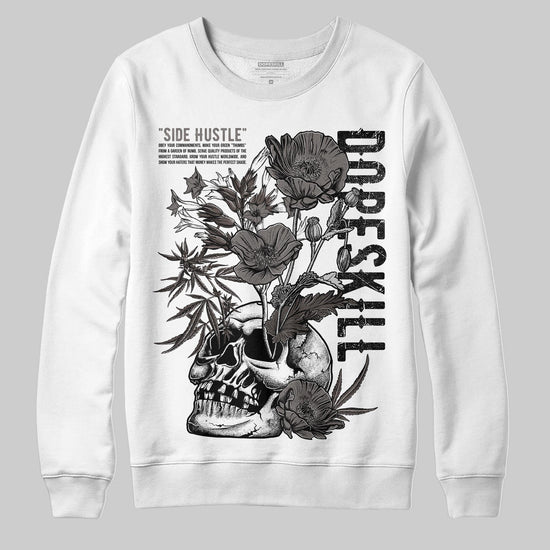 Jordan 4 Retro Cave Stone DopeSkill Sweatshirt Side Hustle Graphic Streetwear - White